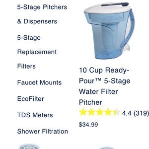 Zero Water ‘10 cup pouring Pitcher’